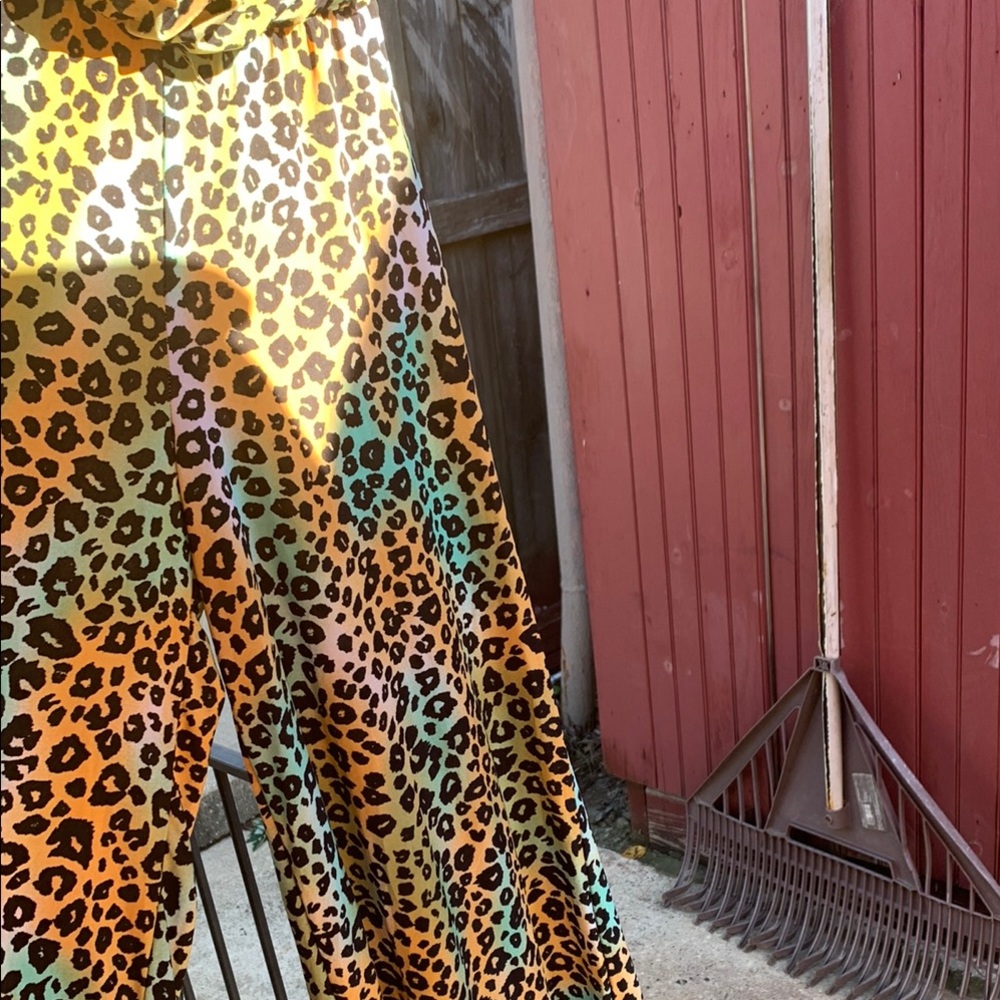 Leopard Print Wide-Leg Pants